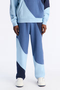 Neapolitan Paneled Straight Sweatpants - Blue image 1