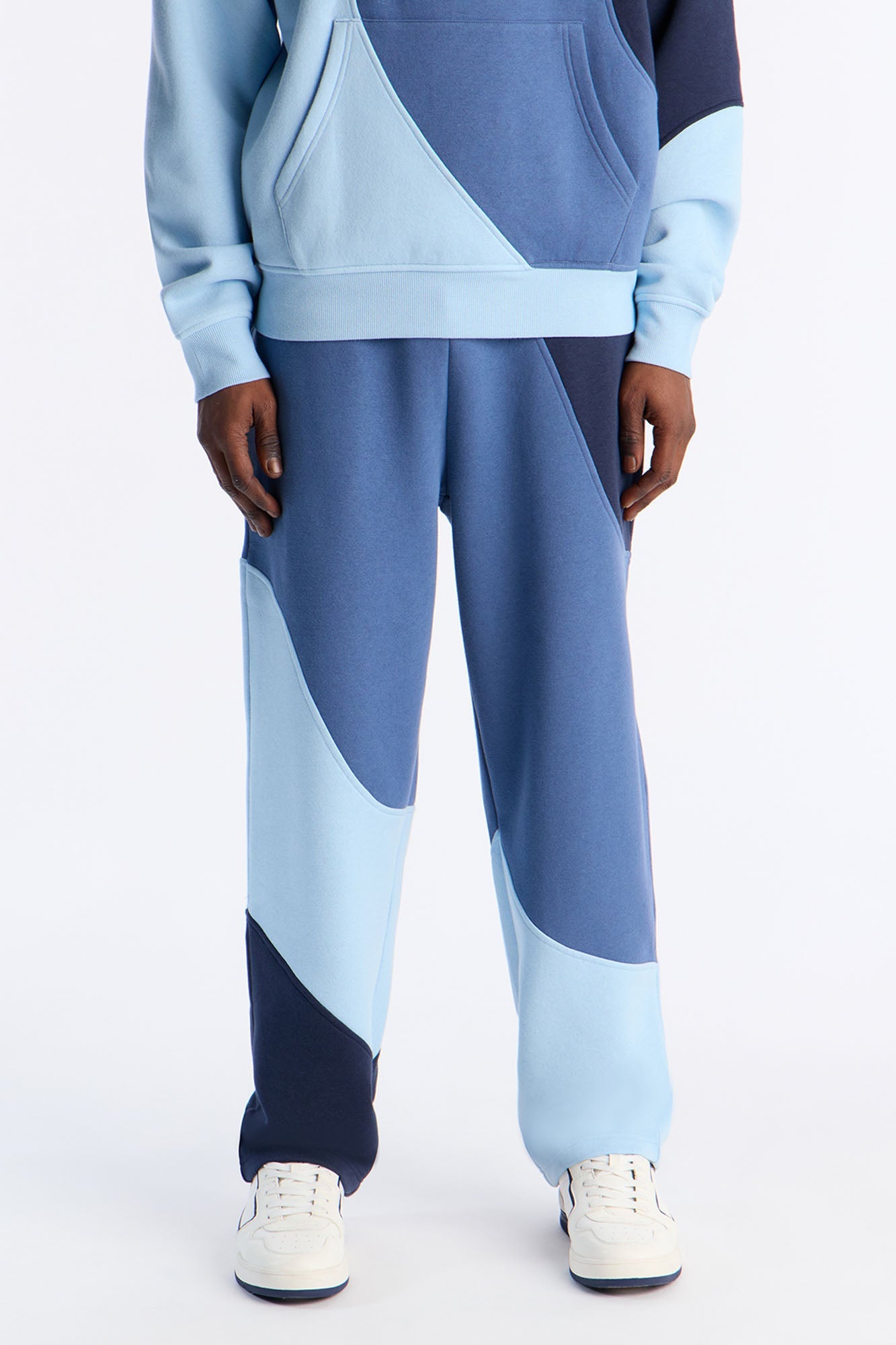 Neapolitan Paneled Straight Sweatpants - Blue image 1