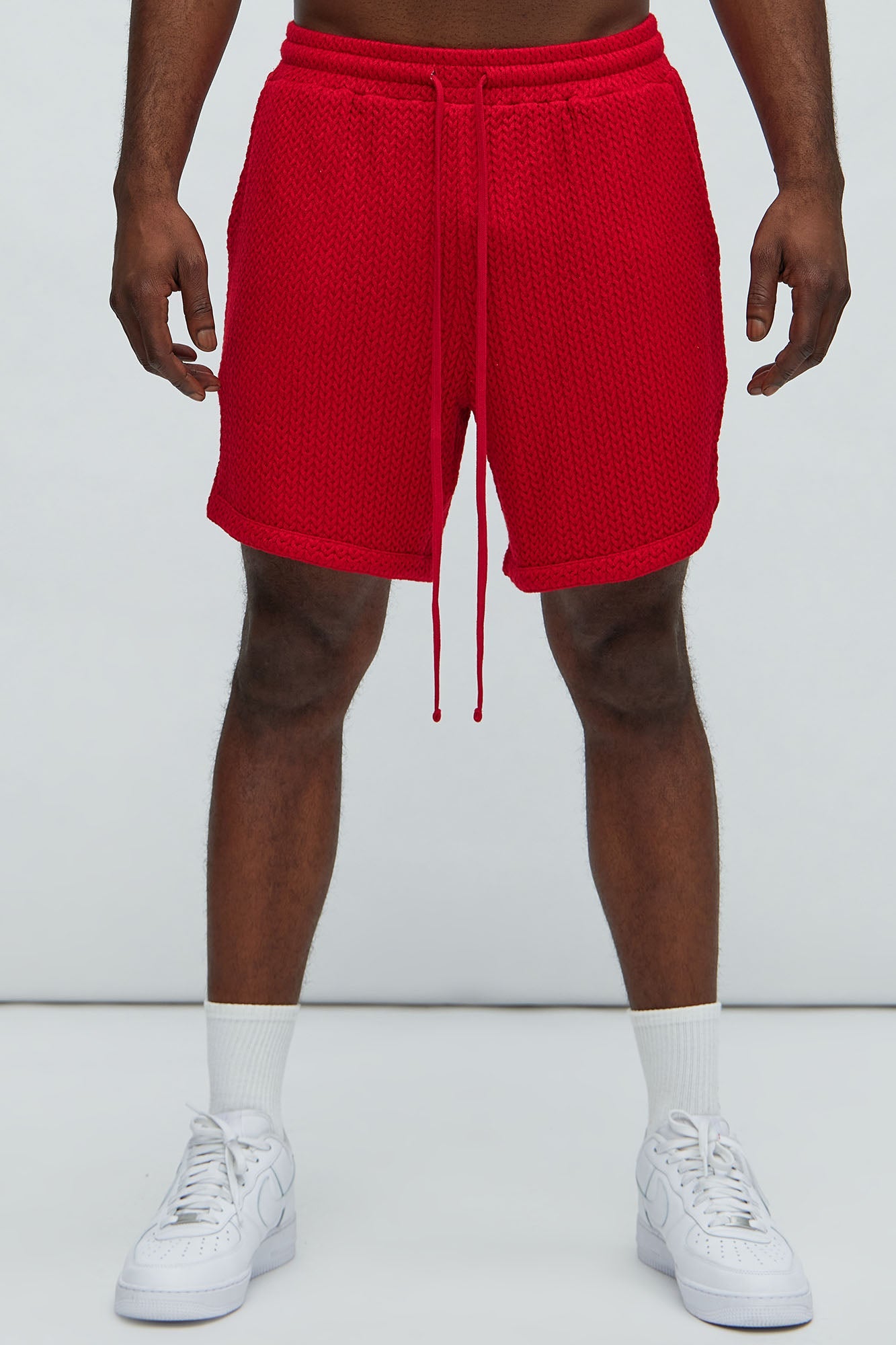 Catanina Textured Shorts - Red image 1