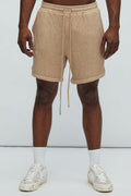 Catanina Textured Shorts - Tan image 1