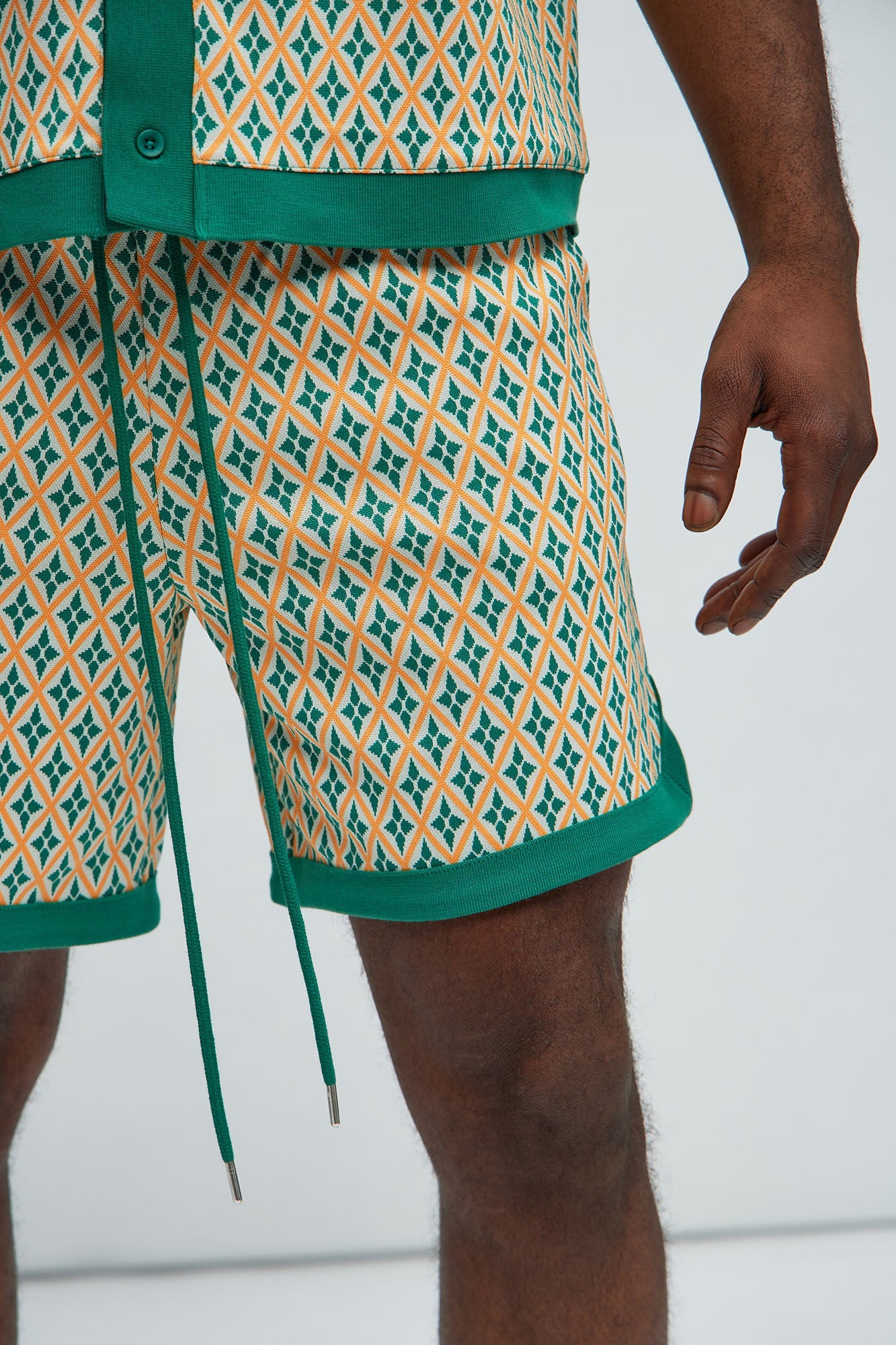 Rushmore Knit Warmup Shorts - Green/combo image 4