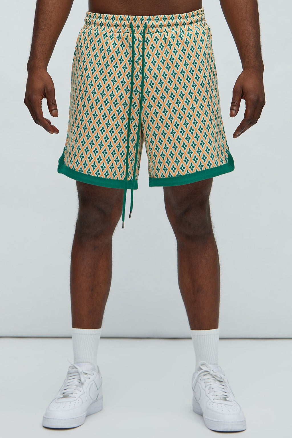 Rushmore Knit Warmup Shorts - Green/combo image 2