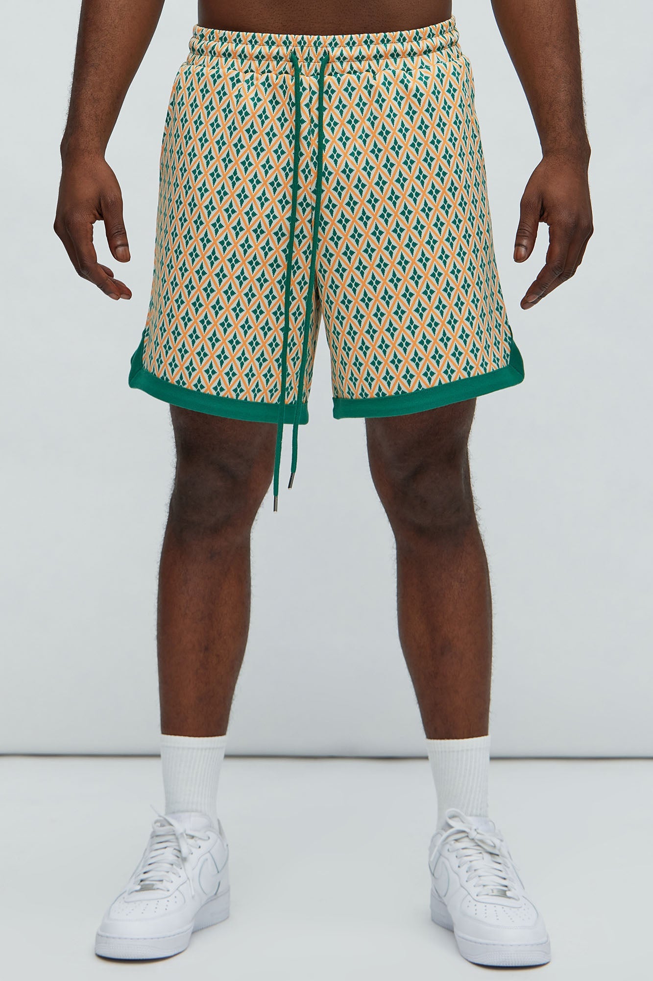 Rushmore Knit Warmup Shorts - Green/combo image 2