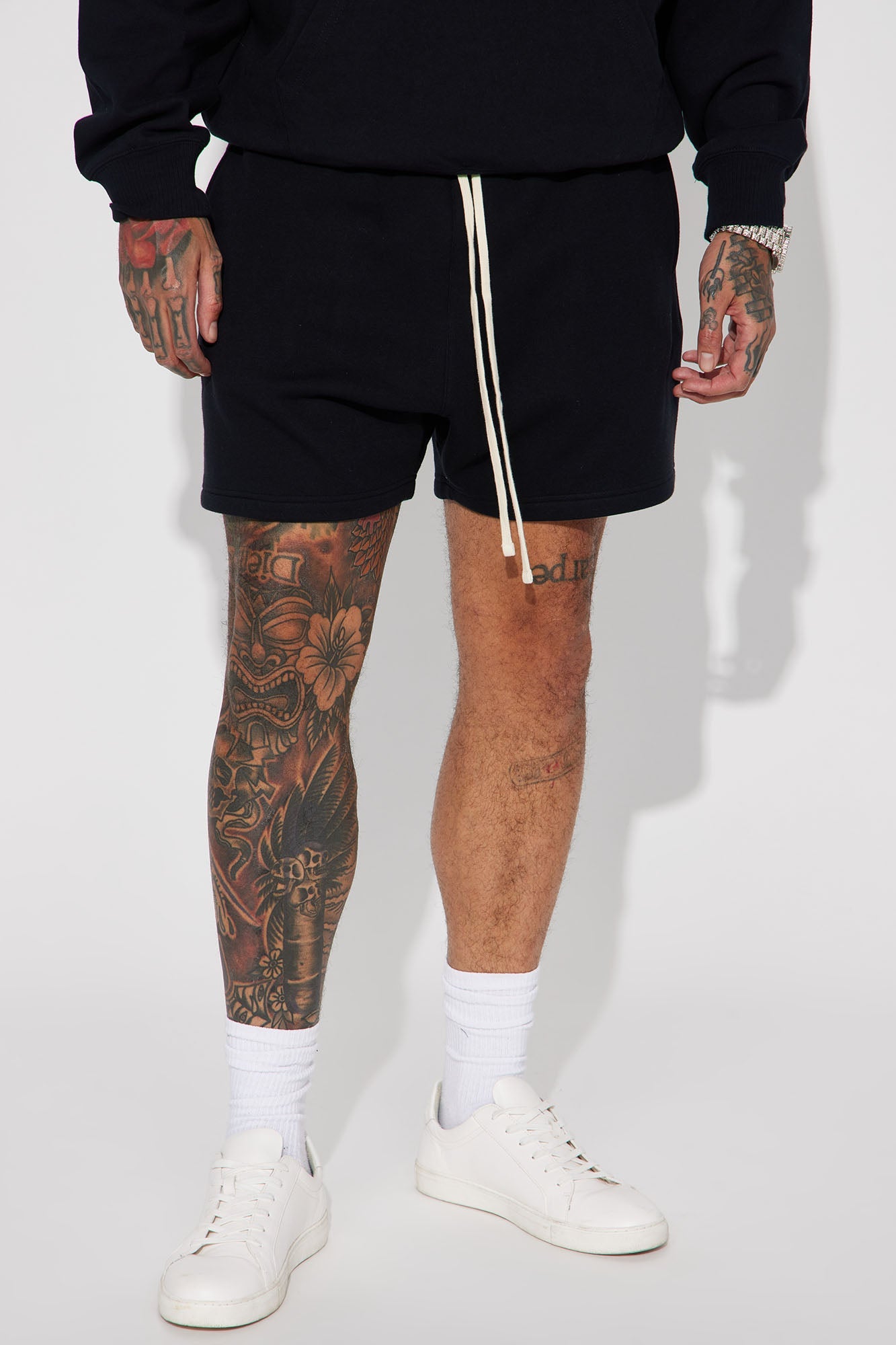 Tyson Oversize Heavyweight Sweat Shorts - Black image 2