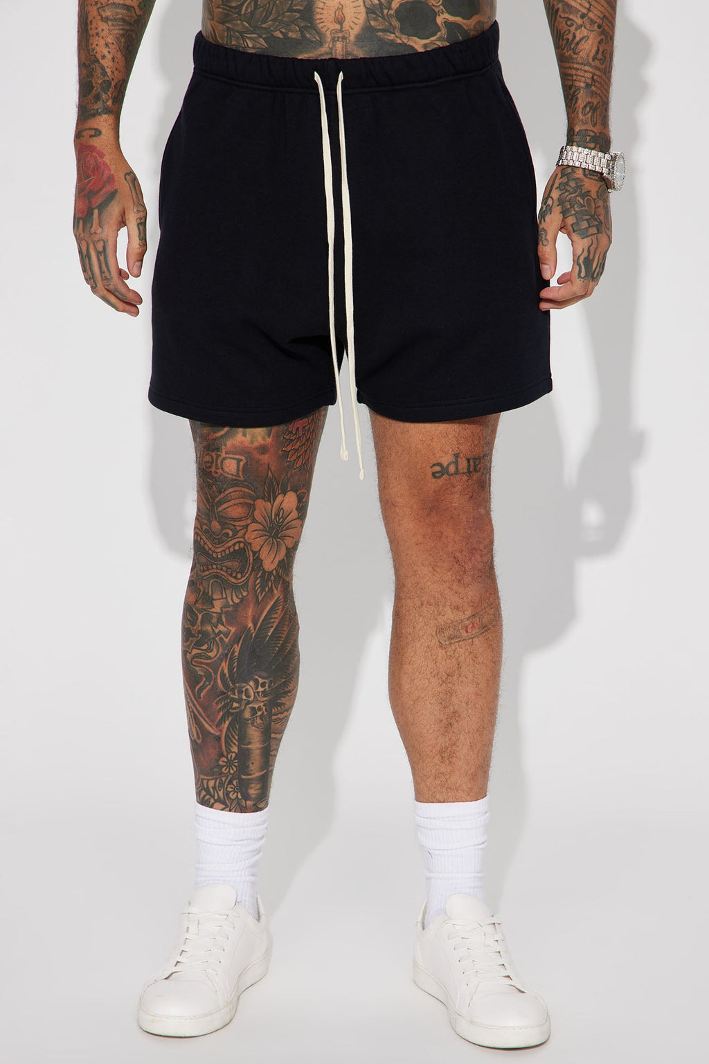 Tyson Oversize Heavyweight Sweat Shorts - Black image 4