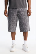 Baggy Urban Jacquard Denim Short - Grey image 1
