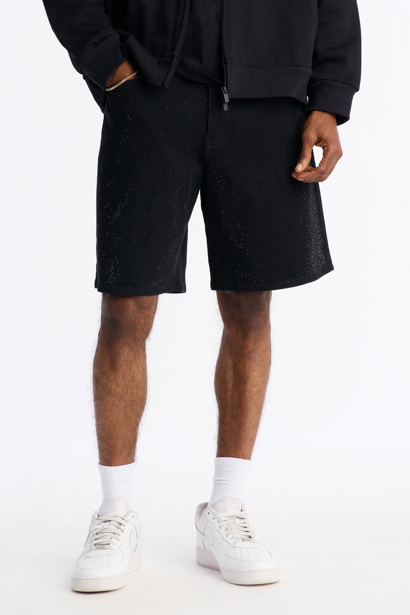 Relaxed Moonflare Denim Short - Black image 1