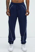 Tyson Piping Relaxed Jogger - Navy image 1