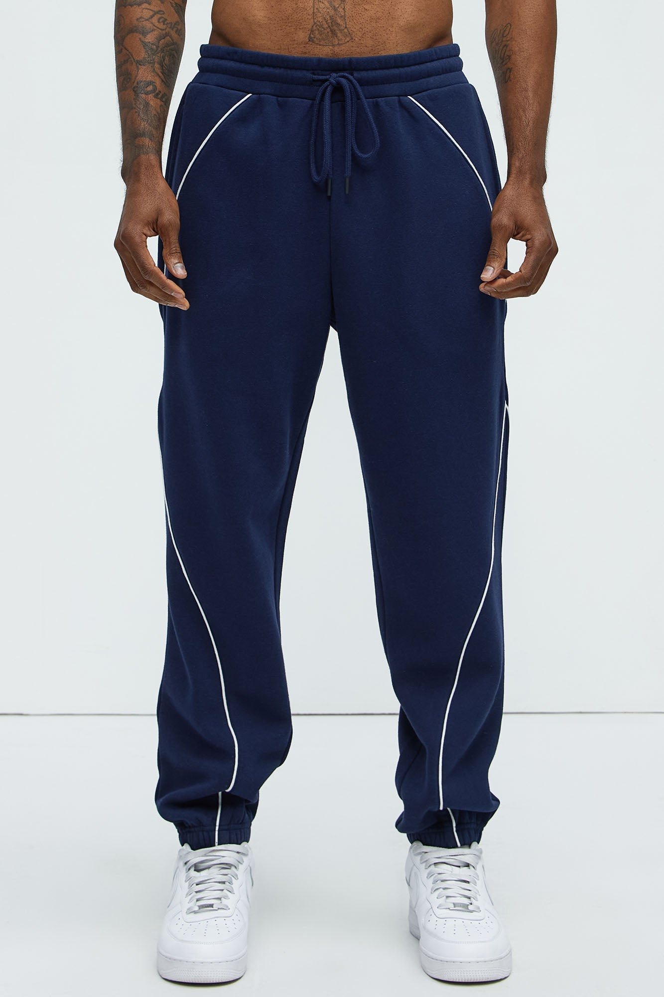 Tyson Piping Relaxed Jogger - Navy image 1