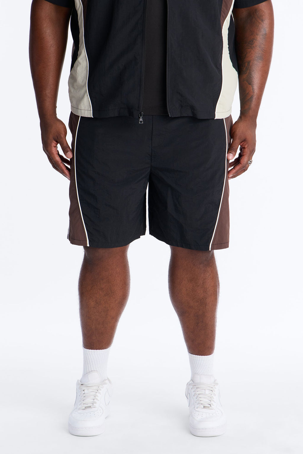 Relaxed Osaka Block Short - Black/Brown image 4