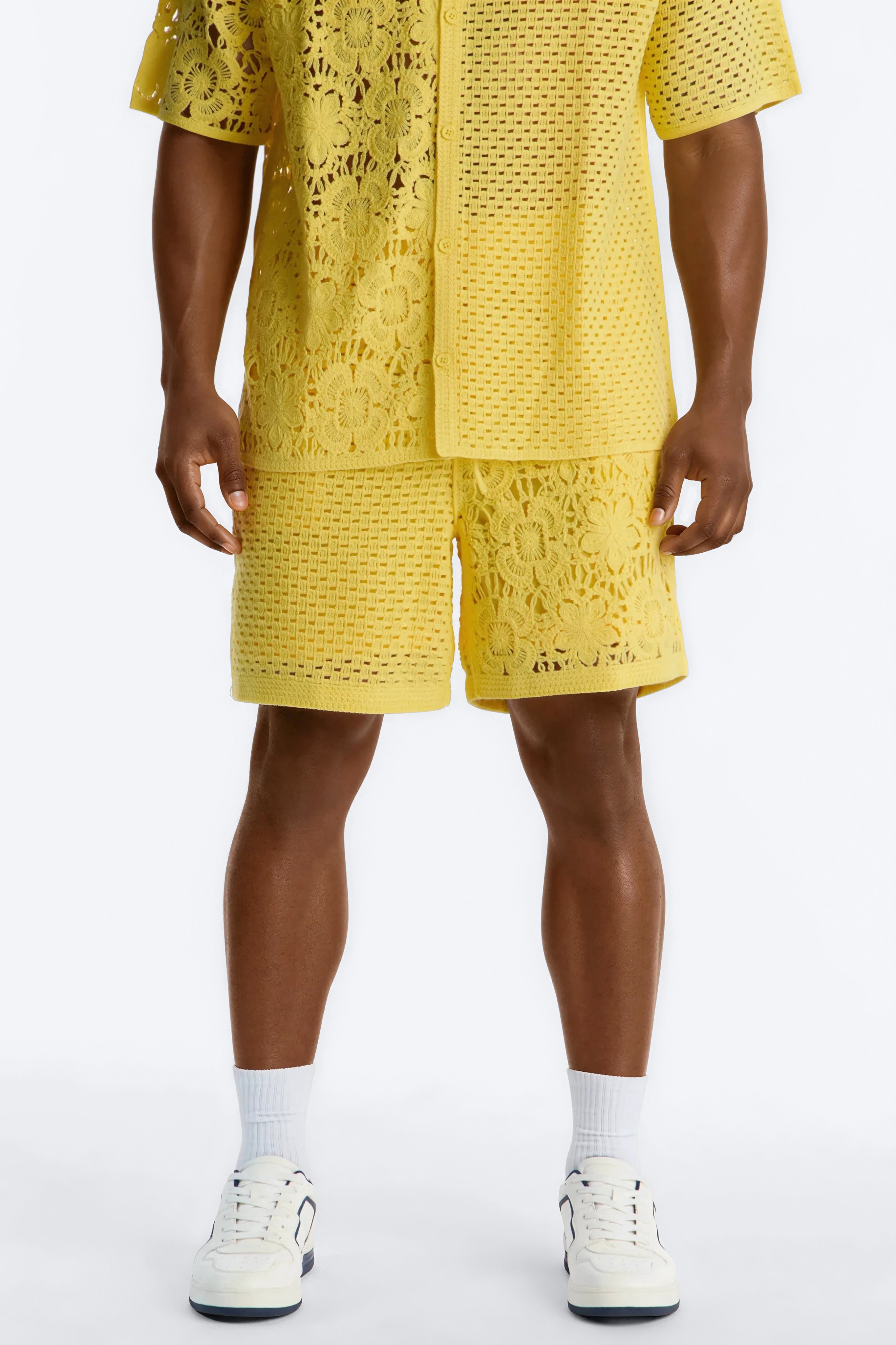 Relaxed Kyros Crochet Short - Yellow image 1