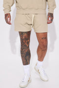 Tyson Oversize Heavyweight Sweat Shorts - Taupe image 1
