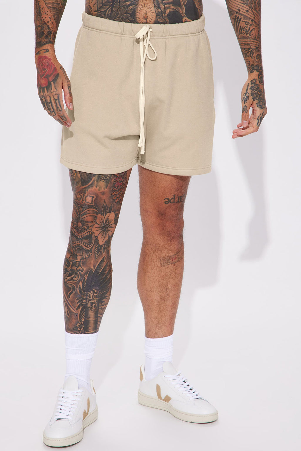 Tyson Oversize Heavyweight Sweat Shorts - Taupe image 4
