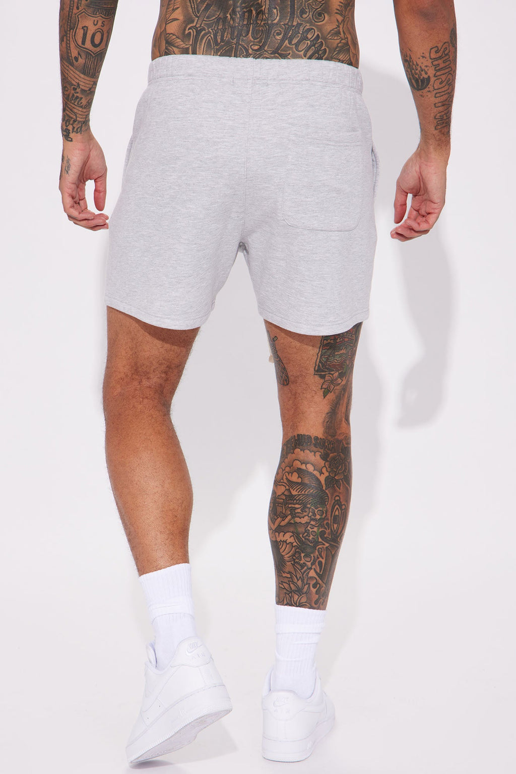 Tyson Oversize Heavyweight Sweat Shorts - Heather Grey image 4