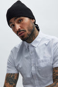 Ribbed Beanie - Black image 1