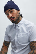 Ribbed Beanie - Navy image 1