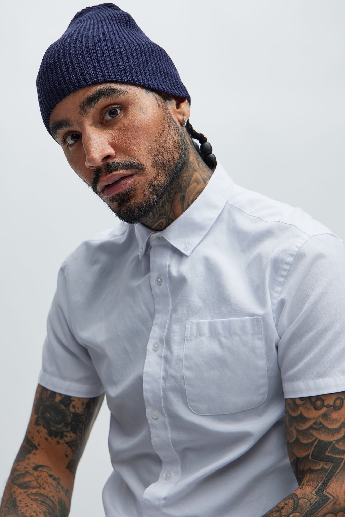 Ribbed Beanie - Navy image 1