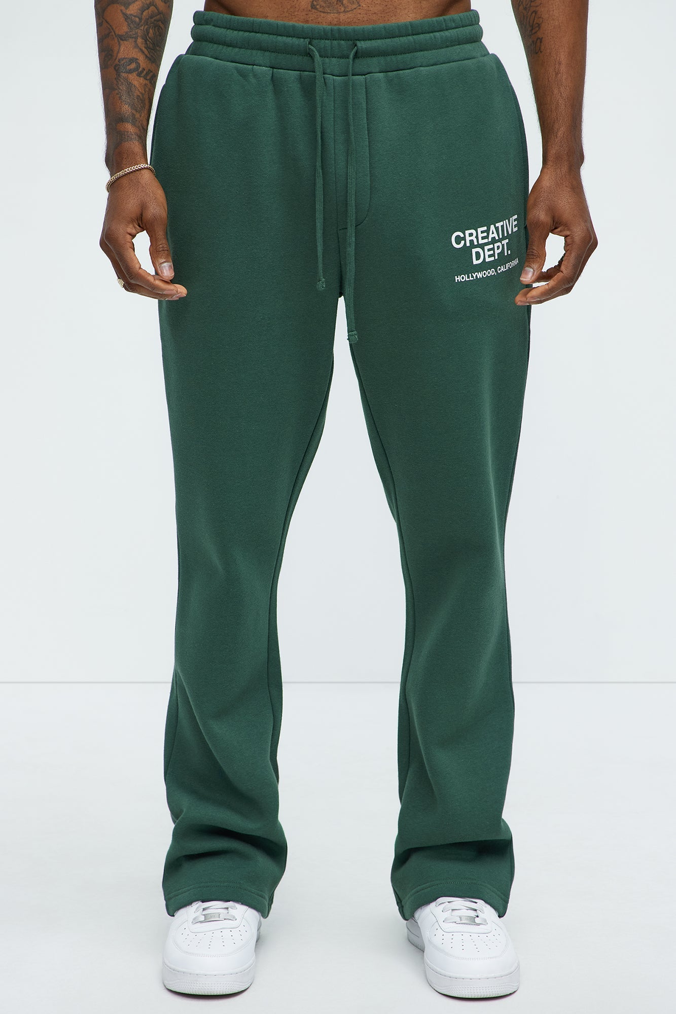 Tyson Creative Dept Skinny Flare Sweatpants - Green image 1