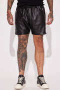 Slam Dunk Faux Leather Shorts - Black image 1