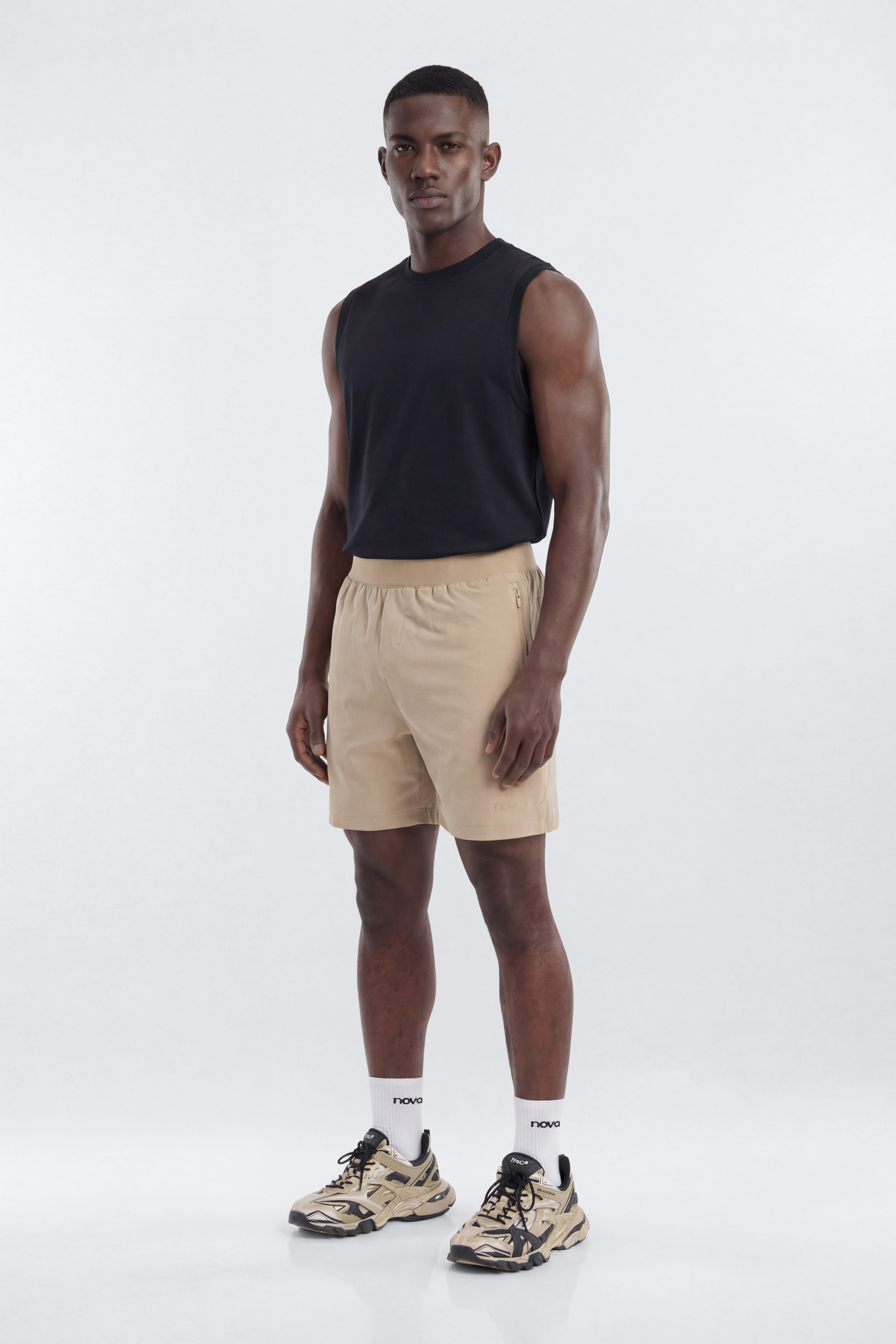 ActiveNylon™ 7″ Pocket Shorts - Taupe image 1