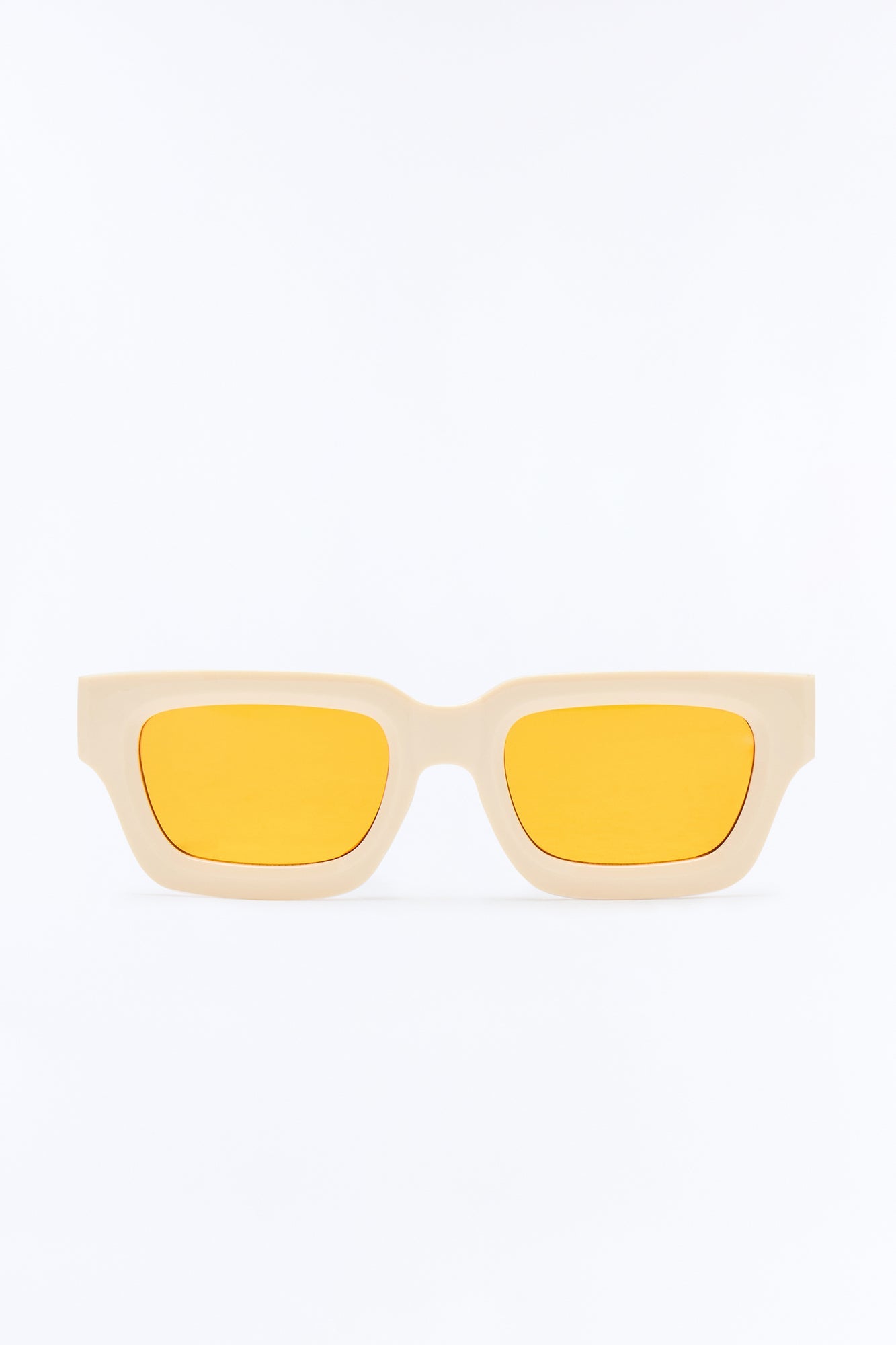 Sunny Days Ahead Square Sunglasses - White image 1