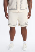 Relaxed St.Tropez Embroidered Short - Cream image 1