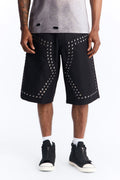 Baggy Silver Springs Studded Short - Black image 1