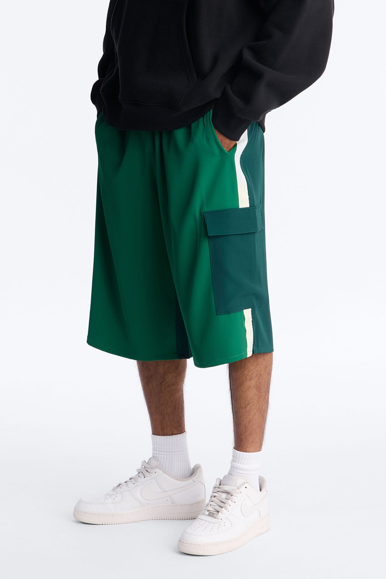 Baggy Manchester Colorblock Short - Green image 1