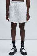 Atticus Textured Warmup Shorts - White image 1
