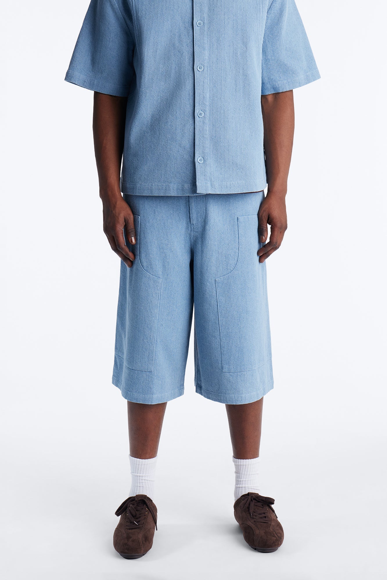Baggy Echo Pulse Textured Short - Blue image 1
