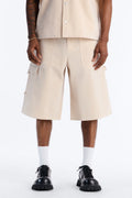 Baggy Freedom Ranch Faux Suede Utility Short - Stone image 1