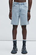 Colin Relaxed Denim Shorts - Light Blue Wash image 1
