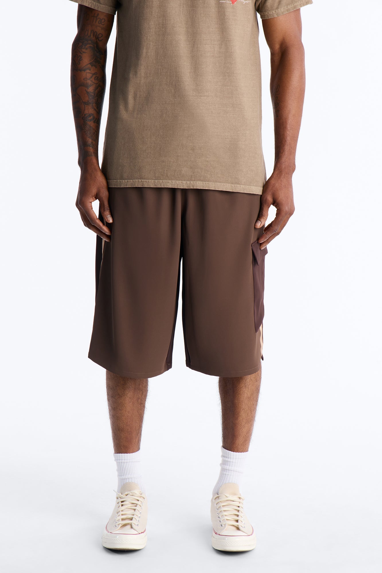 Baggy Manchester Colorblock Short - Brown image 1