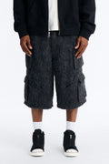 Baggy Warm Breeze Textured Short - Black image 1