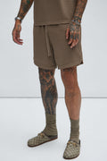 Zyler Textured Shorts - Taupe image 1