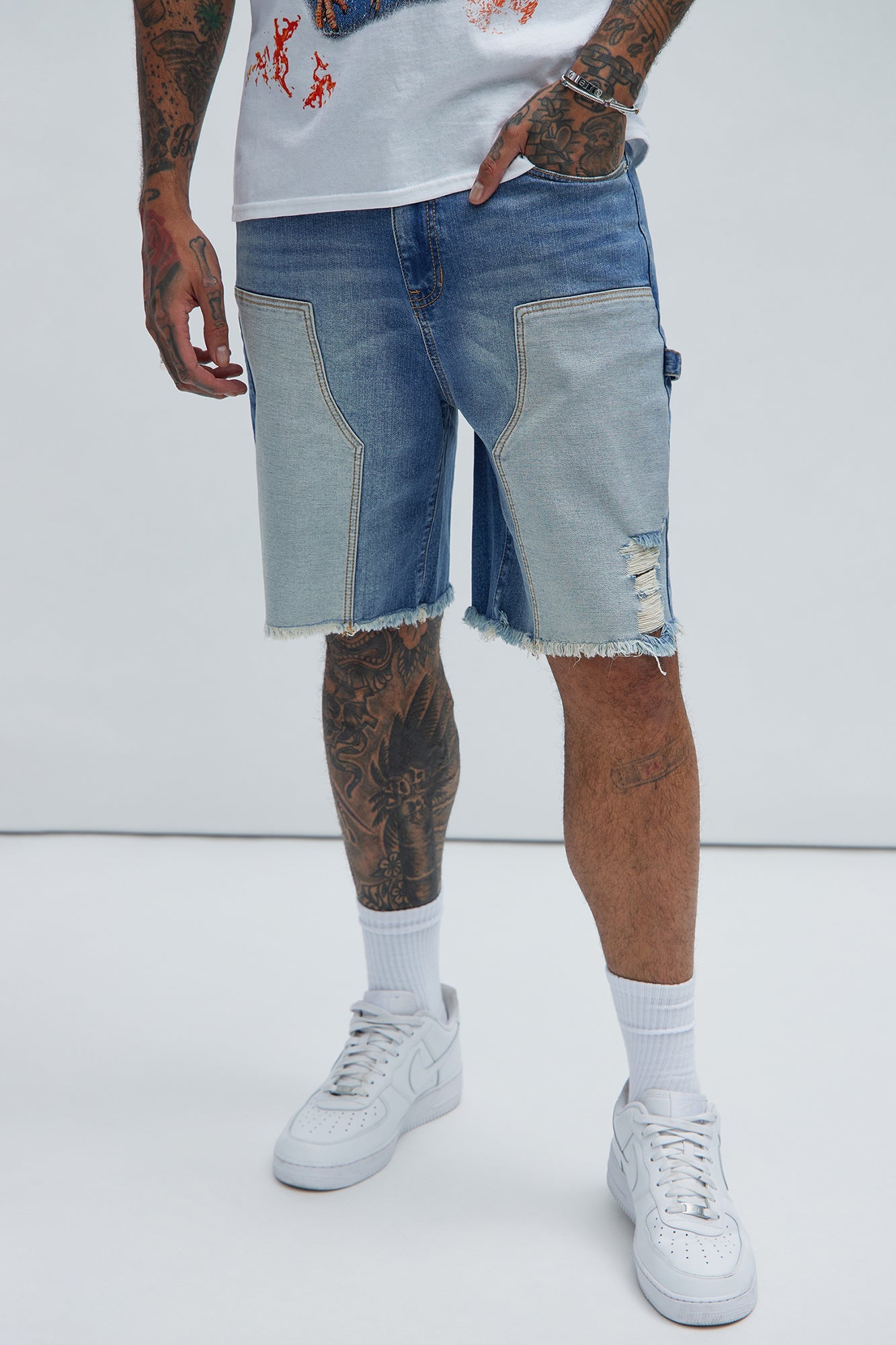 Braddy Carpenter Relaxed Shorts - Medium Wash image 1