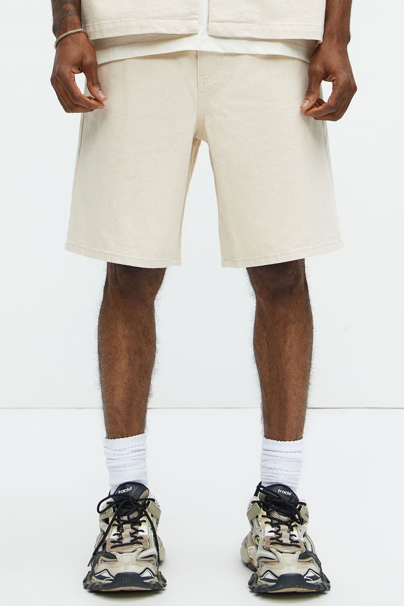 Colin Relaxed Denim Shorts - Sand image 1