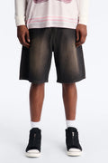 Relaxed Waxed Stealth Denim Short - Black Wash image 1
