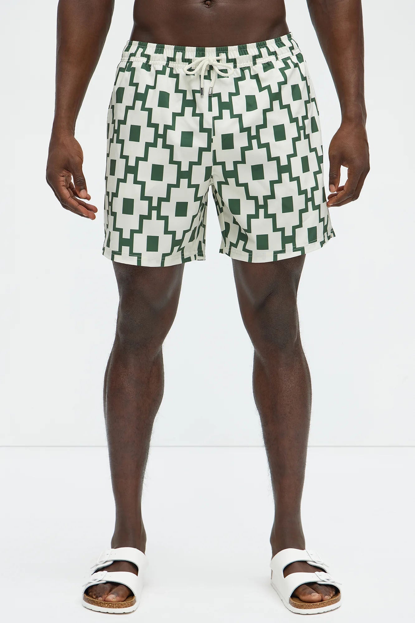 Mosaic Printed Swim Trunk 6″ - Cream/combo image 3