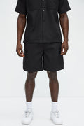 Saint Embroidered Relaxed Shorts - Black image 1