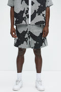 Inkblot Textured Shorts - Black/combo image 1