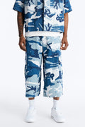 Baggy Pearl Still Wildin' Camo Short - Blue image 1