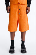 Baggy Rebel Hyde Faux Leather Short - Orange image 1