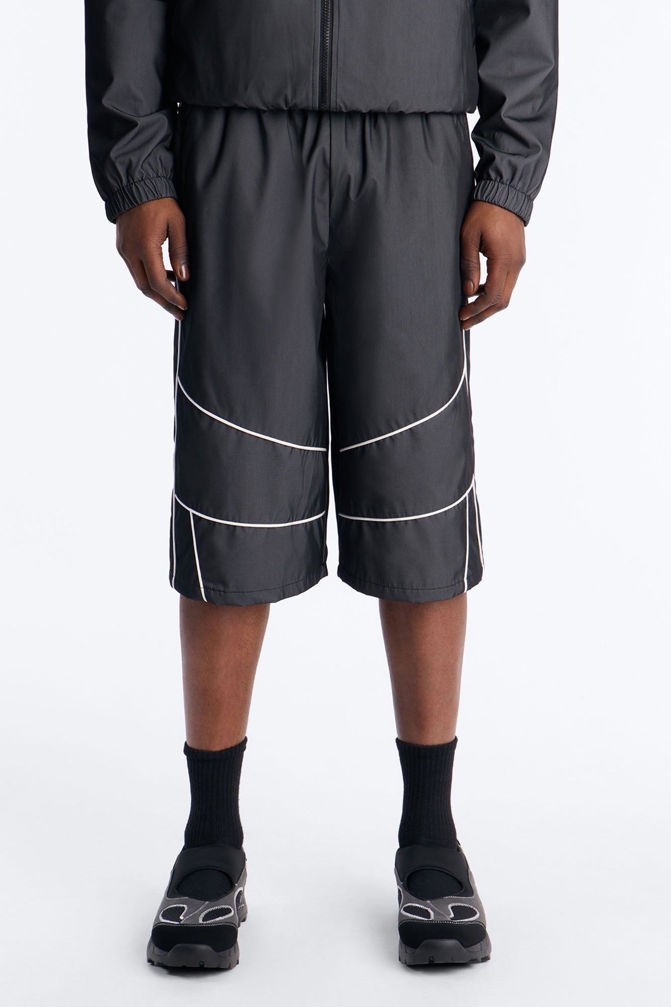Baggy Chroma Reflective Mesh Overlay Short - PlatinumIce image 1