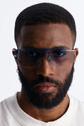 Coastline Vision Shield Sunglasses - Silver/Blue image 1