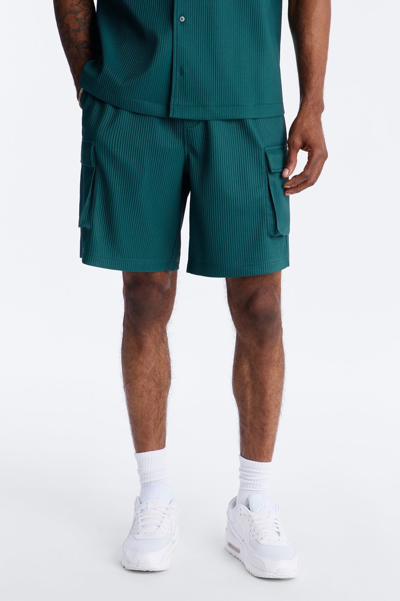 Show Up Relaxed Cargo Short - Teal image 1