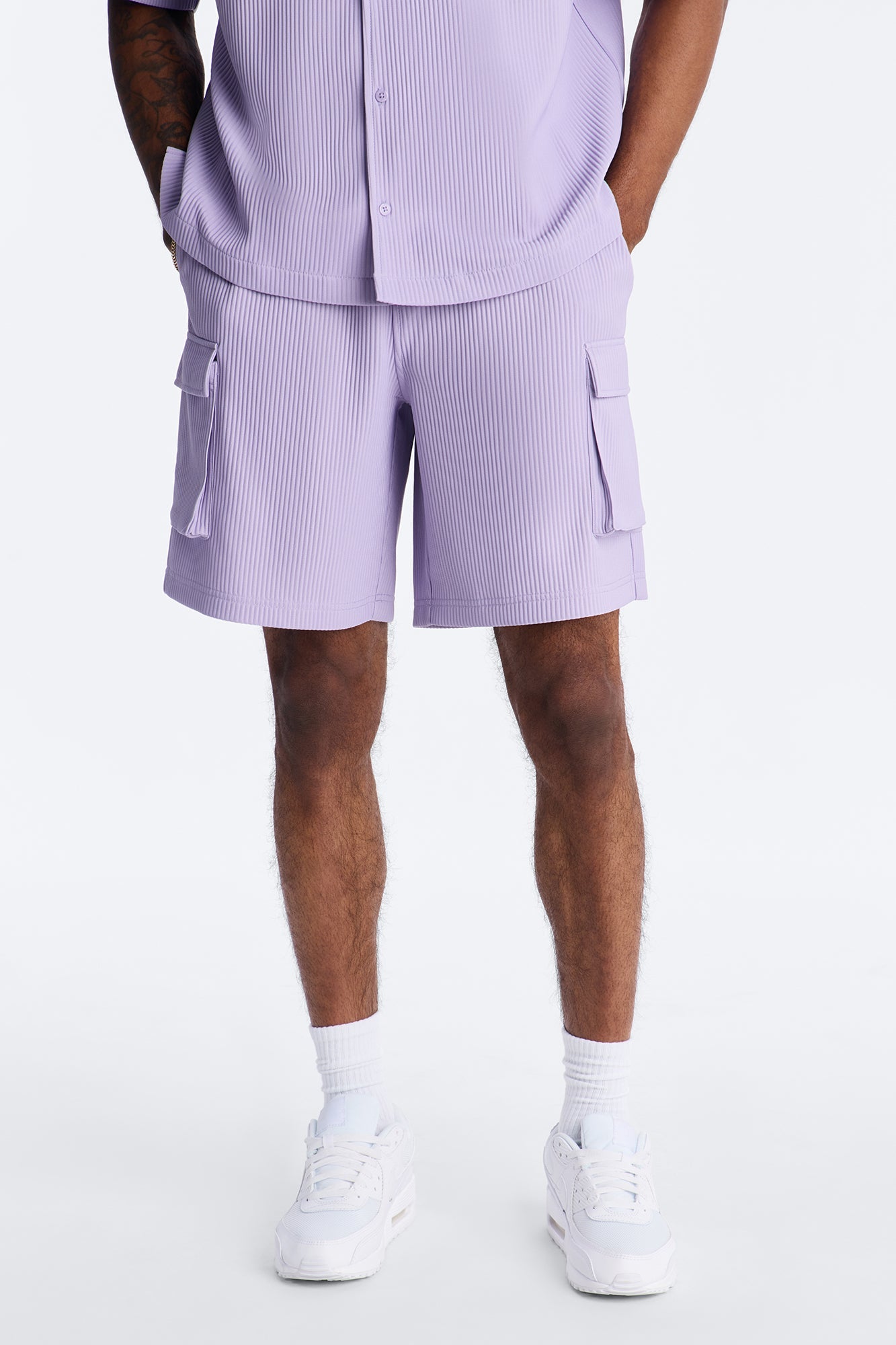 Show Up Relaxed Cargo Short - Lavender image 1
