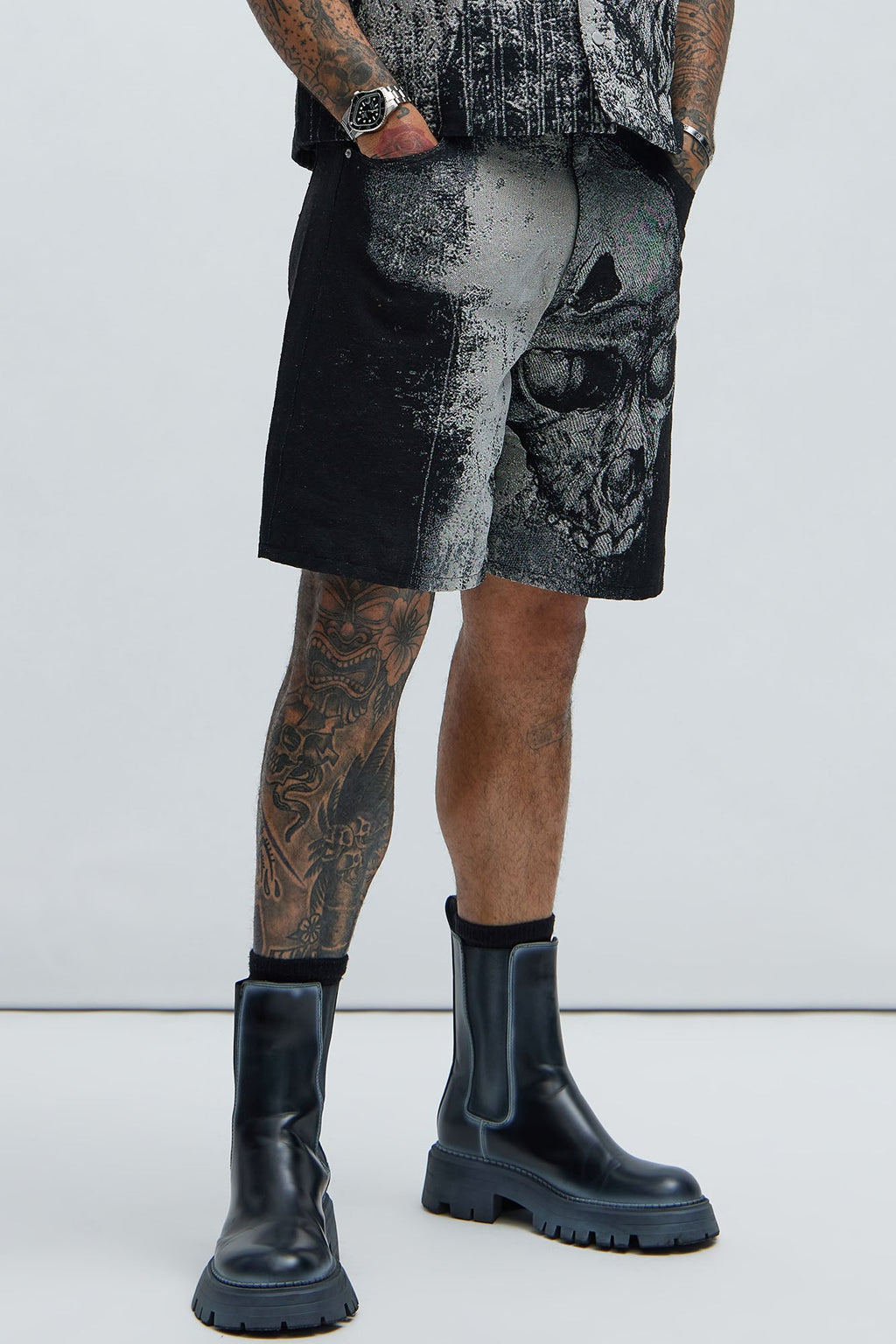 Azrael Tapestry Shorts - Black/combo image 3