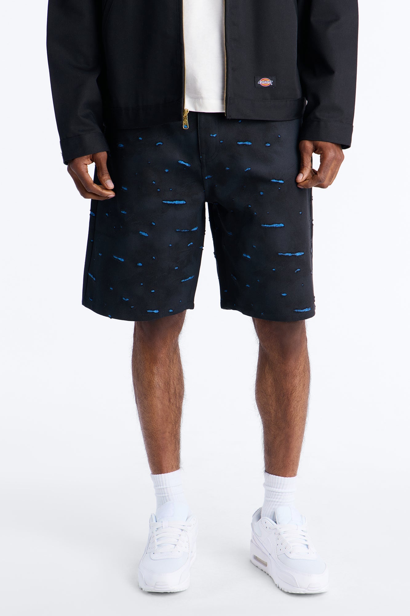 Relaxed Faded Moments Distressed Short - Bleach Blue Wash image 1
