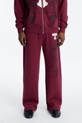 Cross Patch Sweatpants - Burgundy image 1